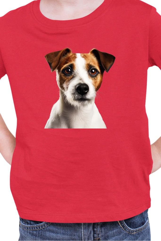 Kinder T-Shirt Dogs Breeds Russell Terrier Dog Breed 005, 3-4 Jahr - 104 / Rot