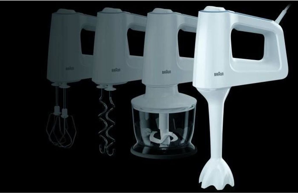 BRAUN Handmixer HM 3135 Mixfuß Zerkleinerer 500 W weiß Produktbild 4