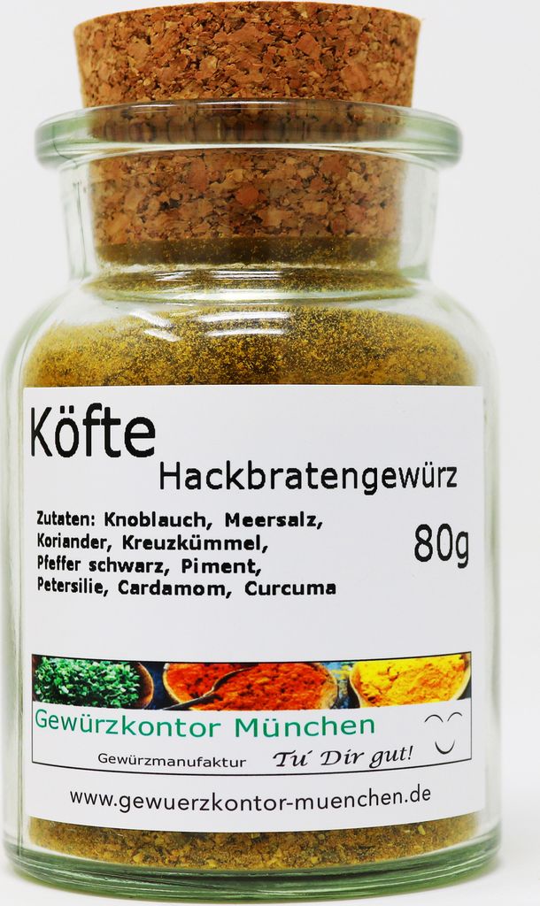 Köfte Hackfleischbällchen Gewürzmischung 80g Glas Gewürzkontor München