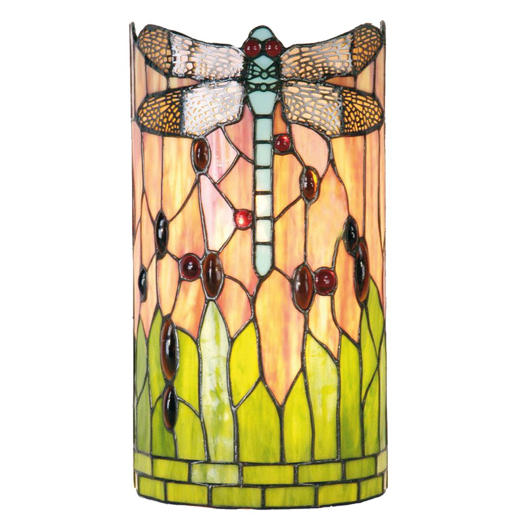 LumiLamp 5LL-9292 Wandleuchte Tiffany 19x11,5x35 cm Grün Produktbild 