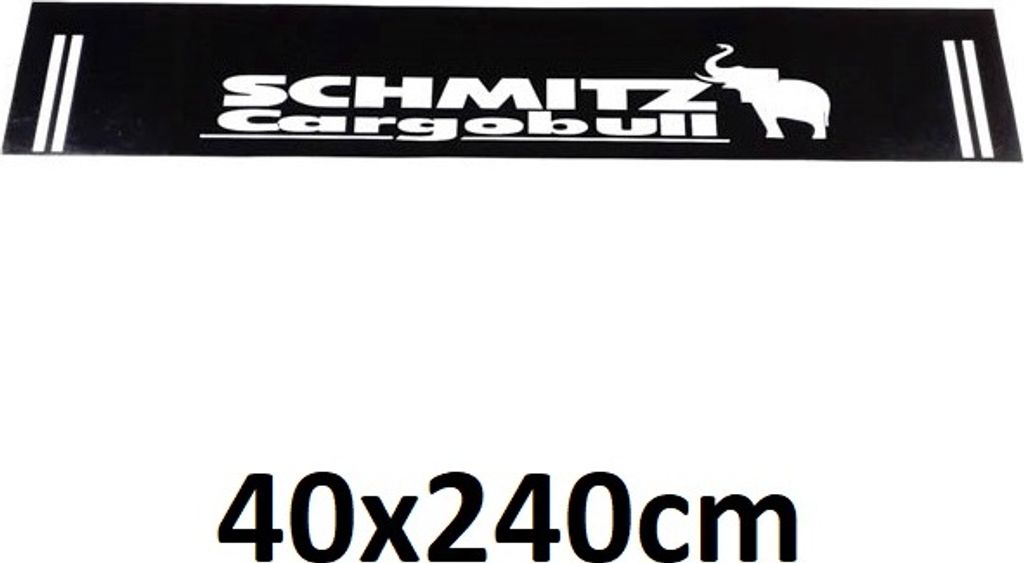 A black mat with white text and an elephant logo.