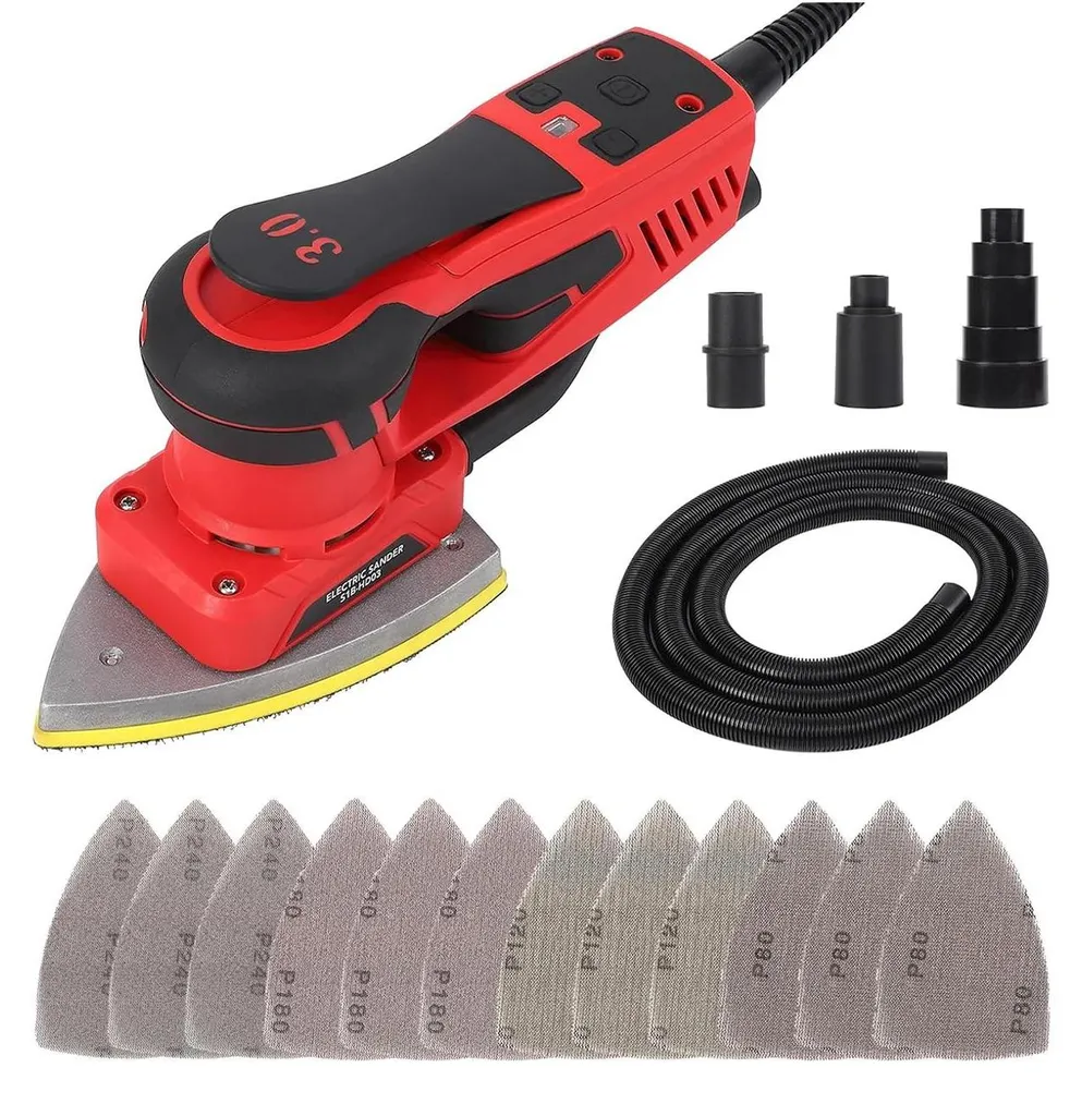 Ponceuse delta souris sans balais 350W pour poncer angles et bords bois