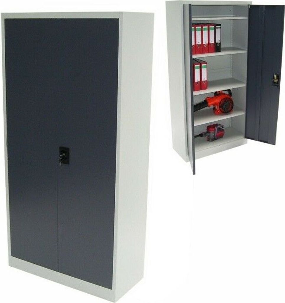 Aktenschrank Werkstattschrank XL 180x115x40cm Büroschrank Metallschrank 57013