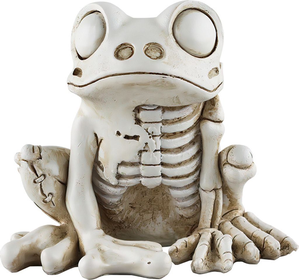 Halloween Skelett Pferd Figurine Gothic Katze Frosch Skelett Modell Spooky Harz Tier Statue Skulptur Home Office Desktop Dekoration Ornament