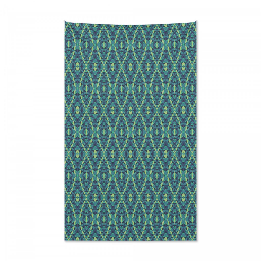 Abakuhaus Geometrisch Wandteppich und Tagesdecke, Rhombus Dreiecke aus Weiches Mikrofaser Stoff Kein Verblassen Klare Farben Waschbar, 140 x 230 cm...