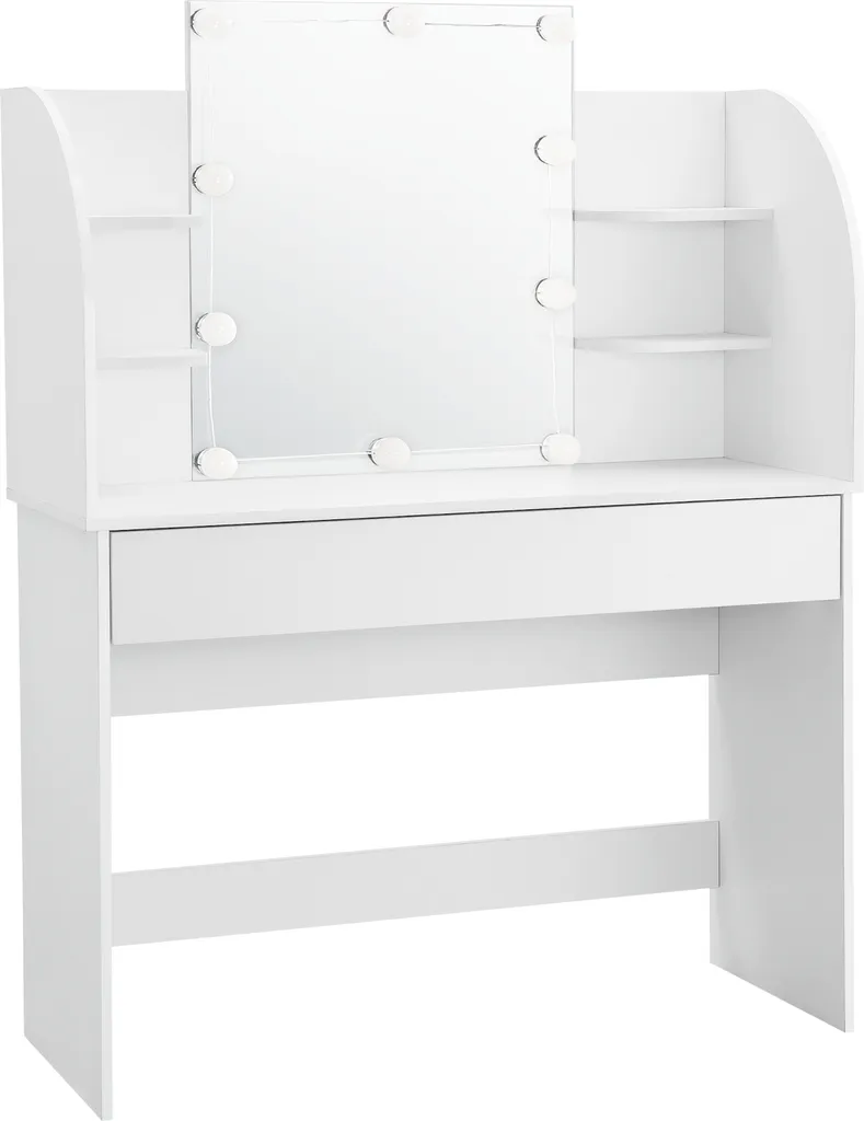 Mobile Trucco Köla Bianco: Design Moderno con Specchio e Luci LED