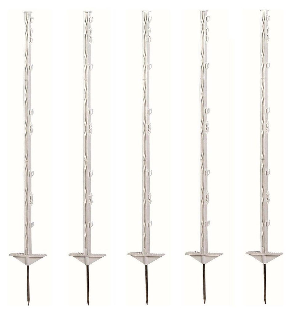 Kunststoff-Weidezaunpfahl 105 cm weiß, 20 Stück