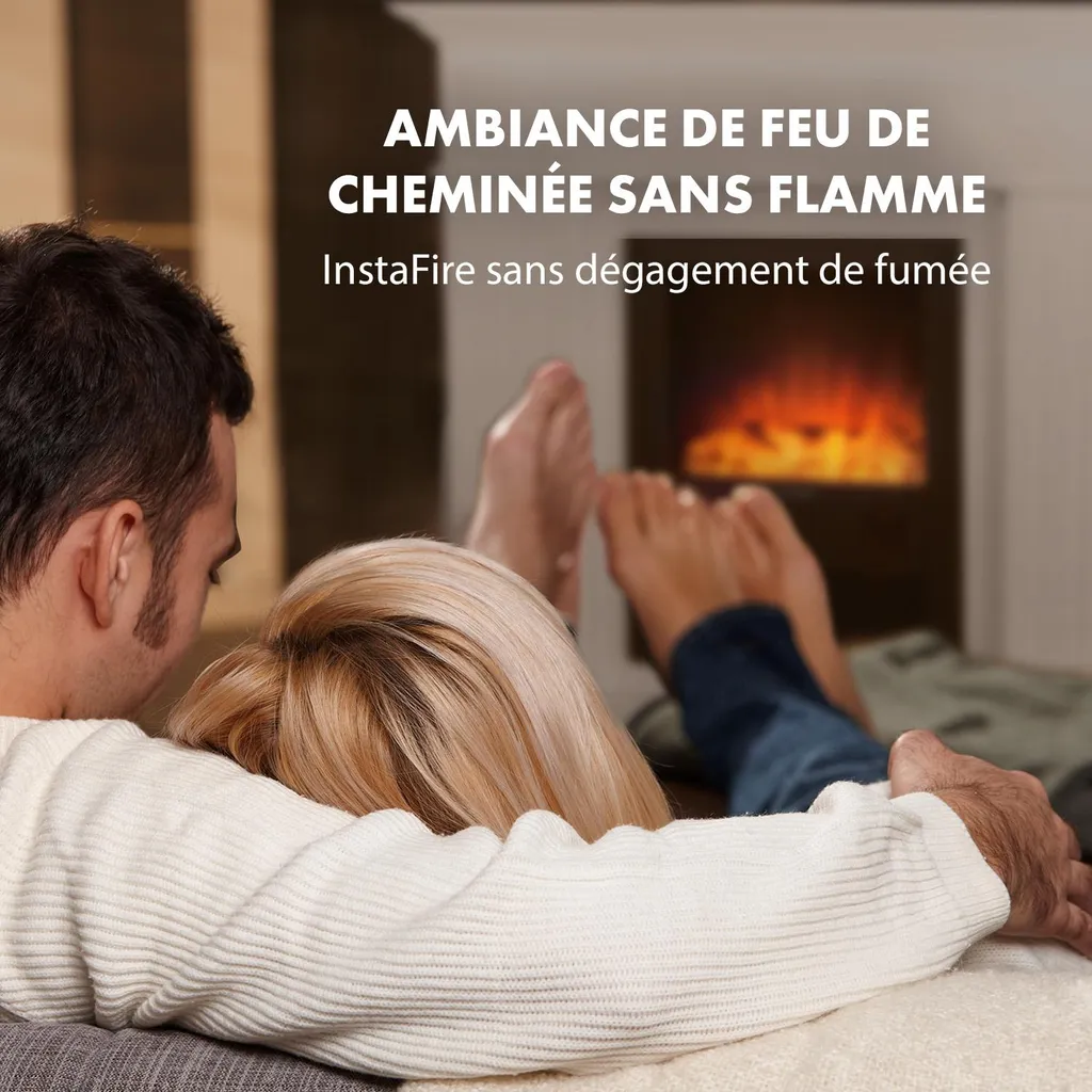 Cheminée électrique insert Kamini FXL 2000W - Chauffer sans conduit LED
