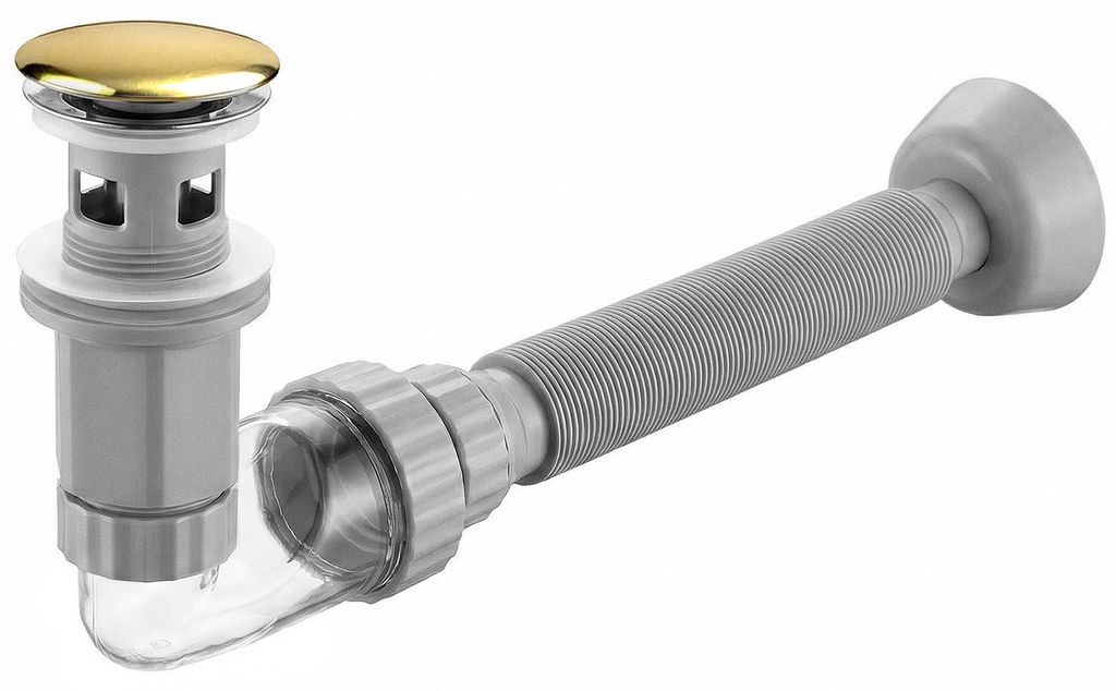 Sifone Per Lavabo Klik-Klak Universale Rea Flow D'Oro Immagine del prodotto 
