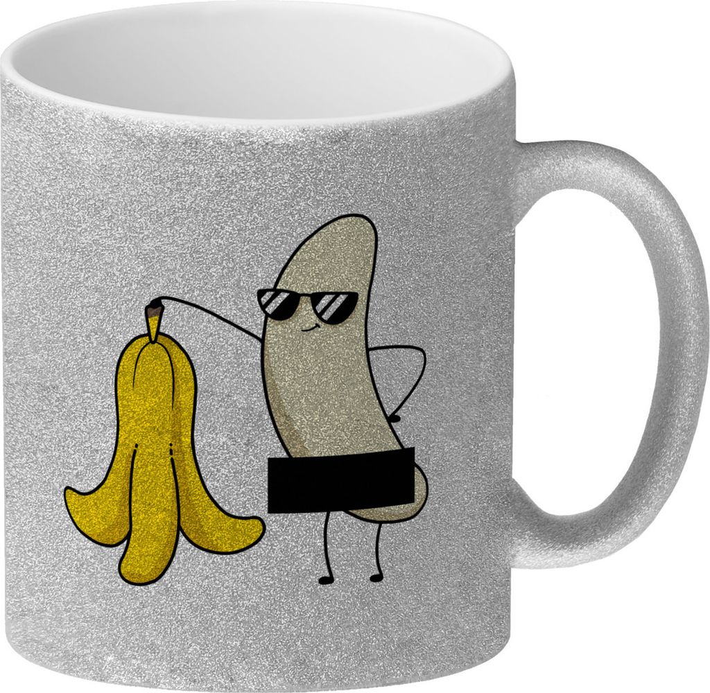 Nackte Banane Glitzer-Kaffeebecher