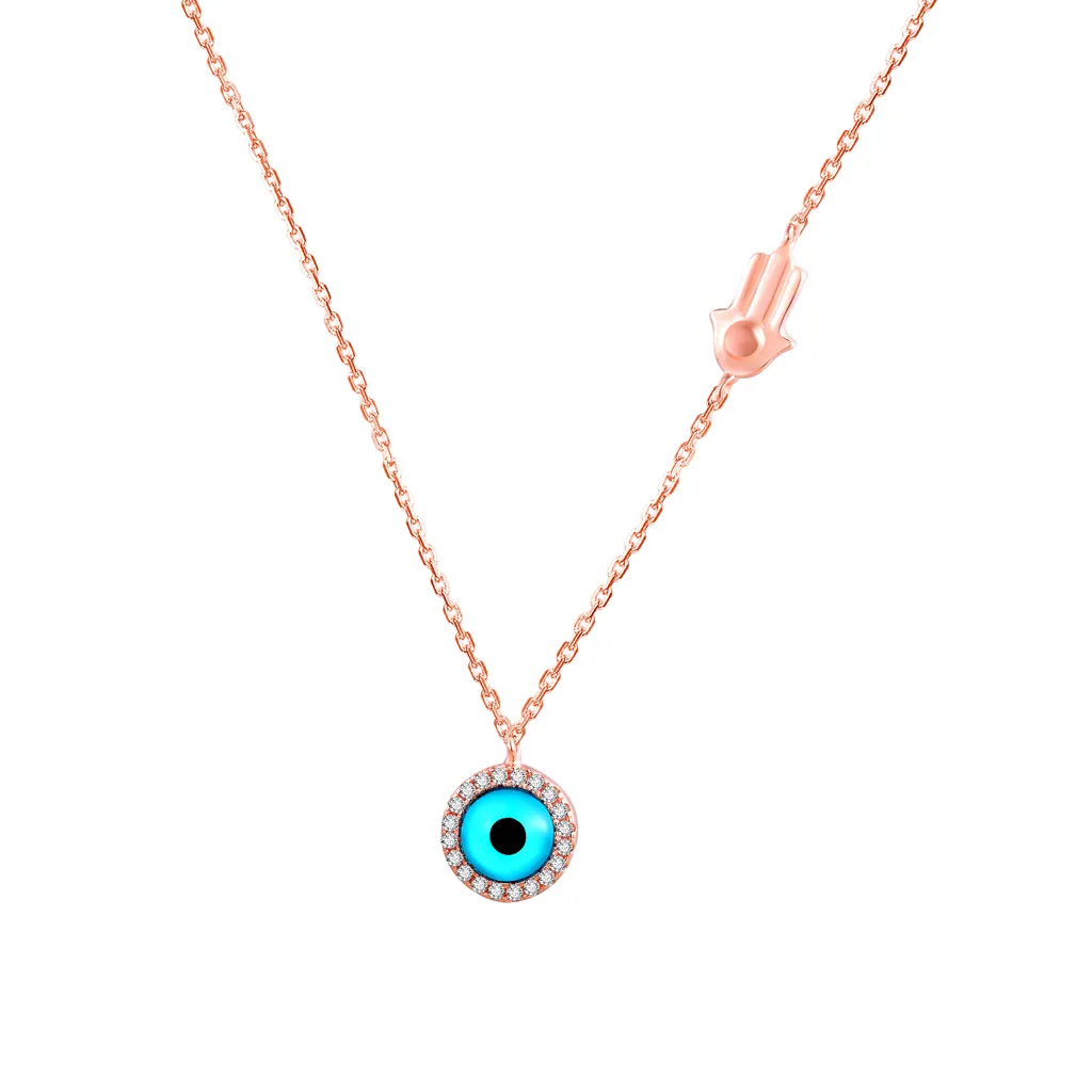 Karisma Ciondolo Mano di Fatima Argento 925 Occhio Nazar