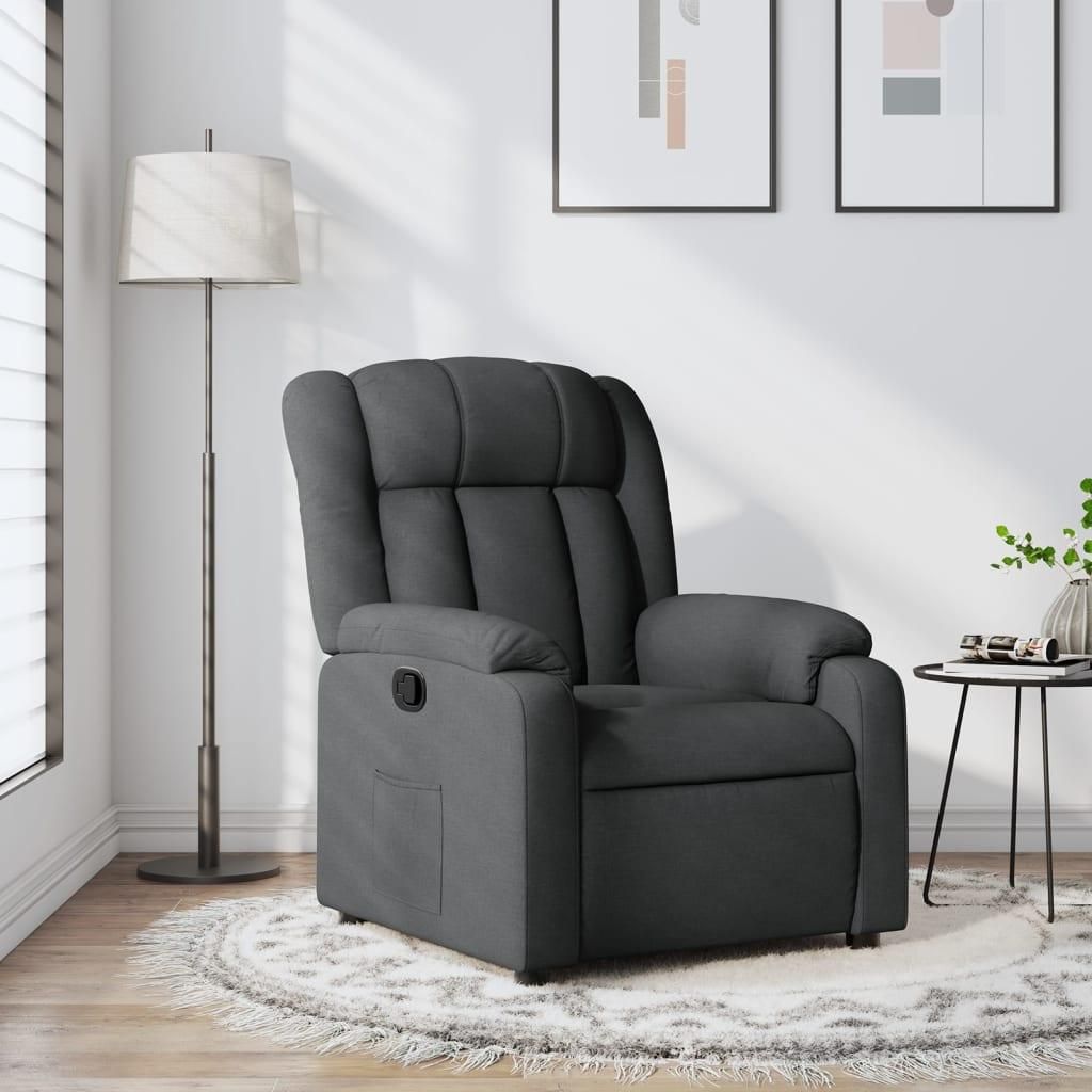 Möbel Relaxsessel Dunkelgrau Stoff - Fernseh- & Relaxsessel 3205773