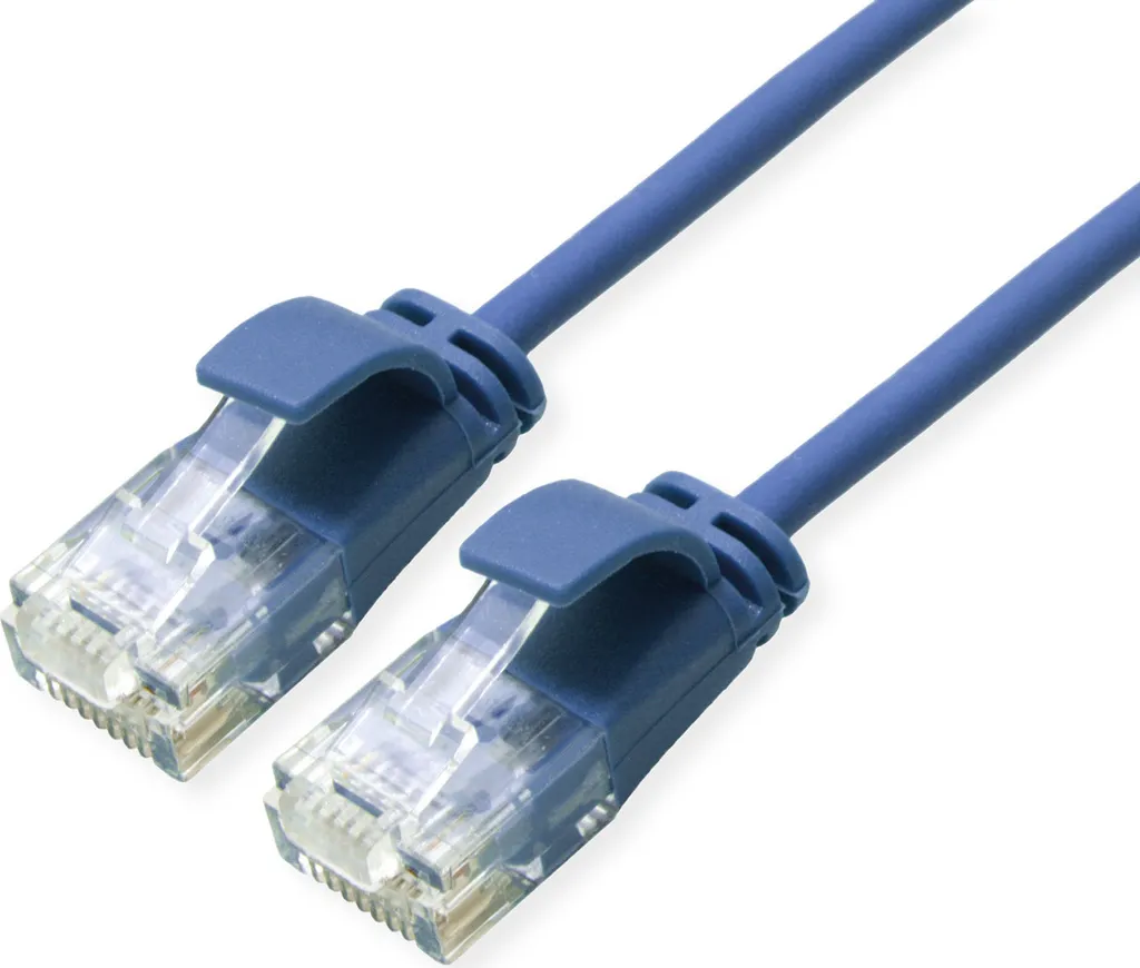 ROLINE 21.15.3940 Patch Cord Cat.6A LSOH Slim 0,15m Blue