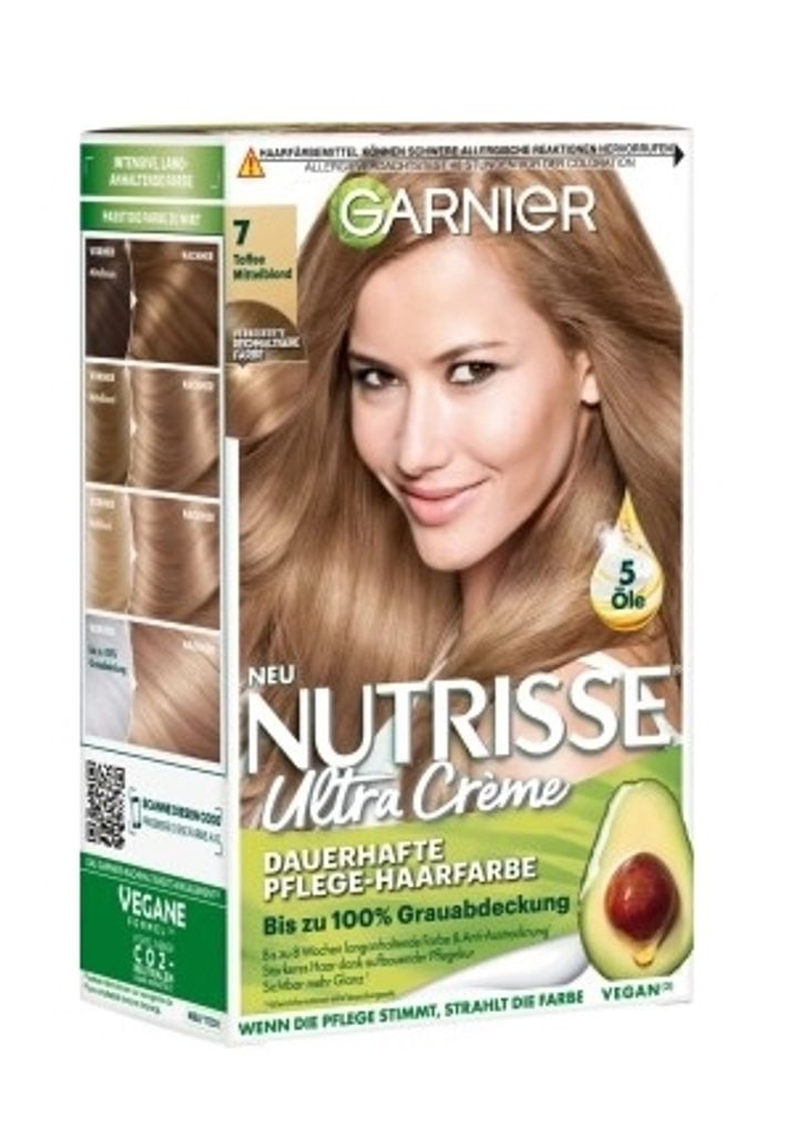 Garnier Nutrisse, 7 Toffee Mittelblond, Farba do włosów Zdjęcie produktu 