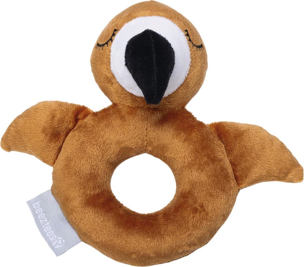 Beeztees Hundespielzeug Puppy Flamy terrakotta mit Rassel aus Plüsch