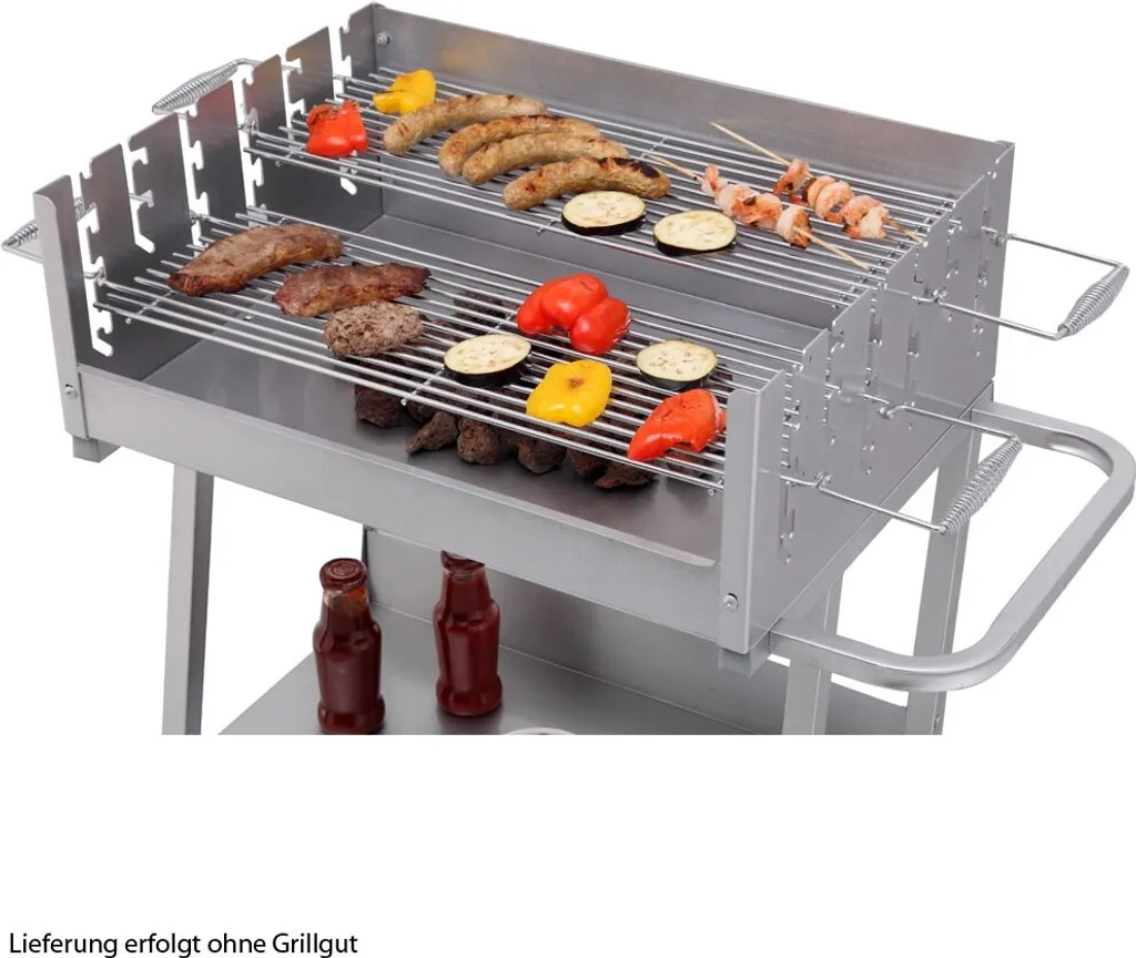 Barbecue Charbon Tepro Pasadena Double Grille 56x18 cm avec Roulettes - 12