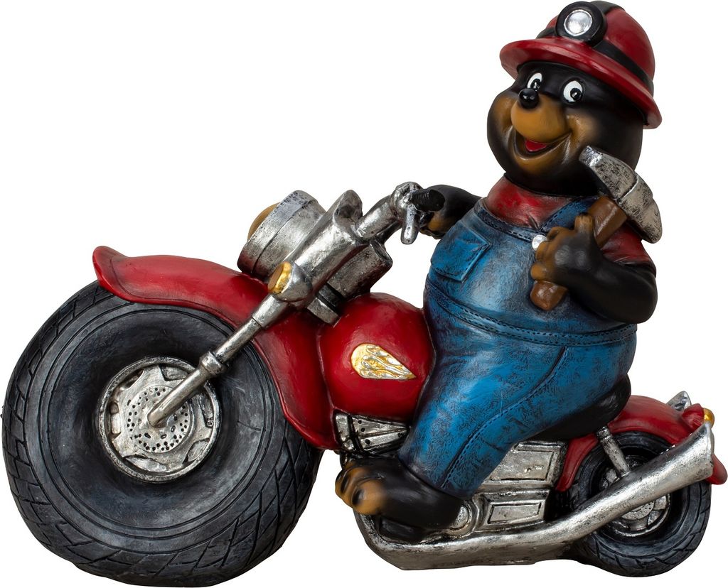 Motorrad Maulwurf Gartenfigur 26 x 31 cm Produktbild 