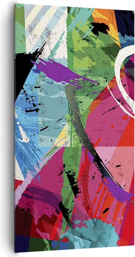 Bild auf Leinwand - Leinwandbild - Abstraktion modern - 65x120cm - Wand Bild - Wanddeko - Leinwanddruck - Bilder - Kunstdruck - Wanddekoration - Le...