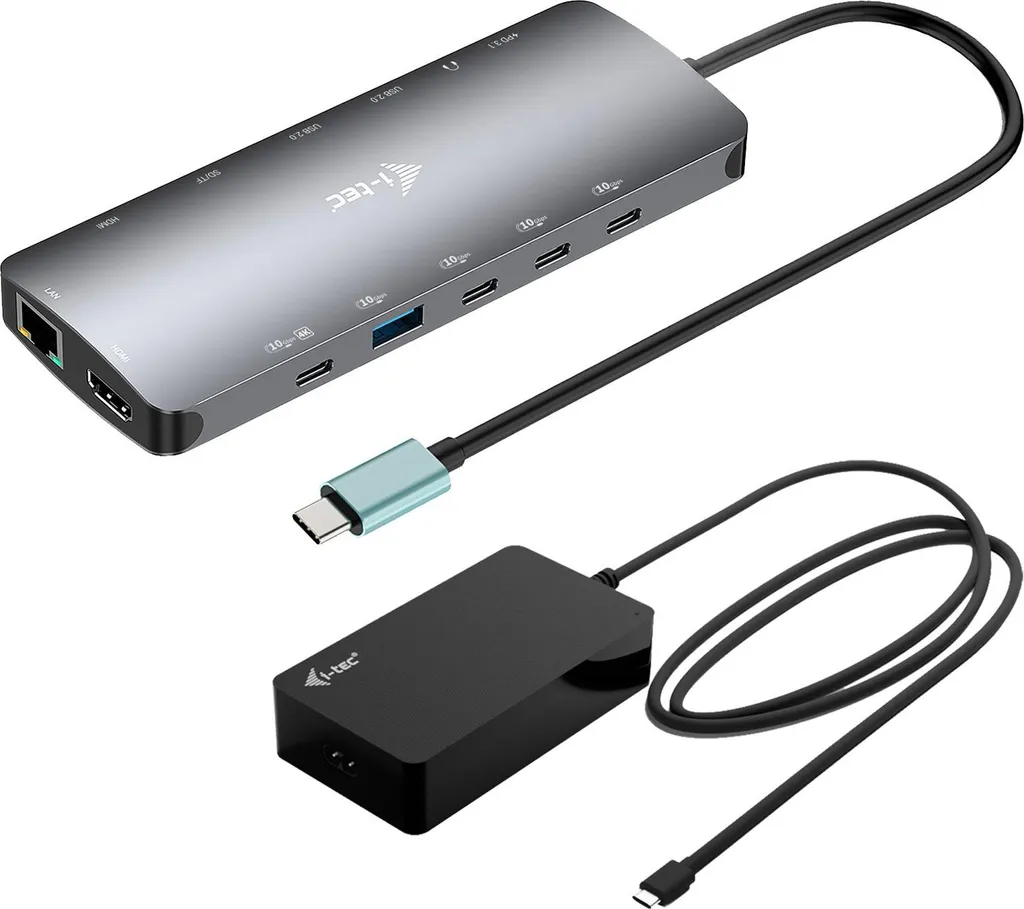 i-Tec Hub USB-C C31NANOTRIPLED140 Power Delivery 100W et Vidéo Triple