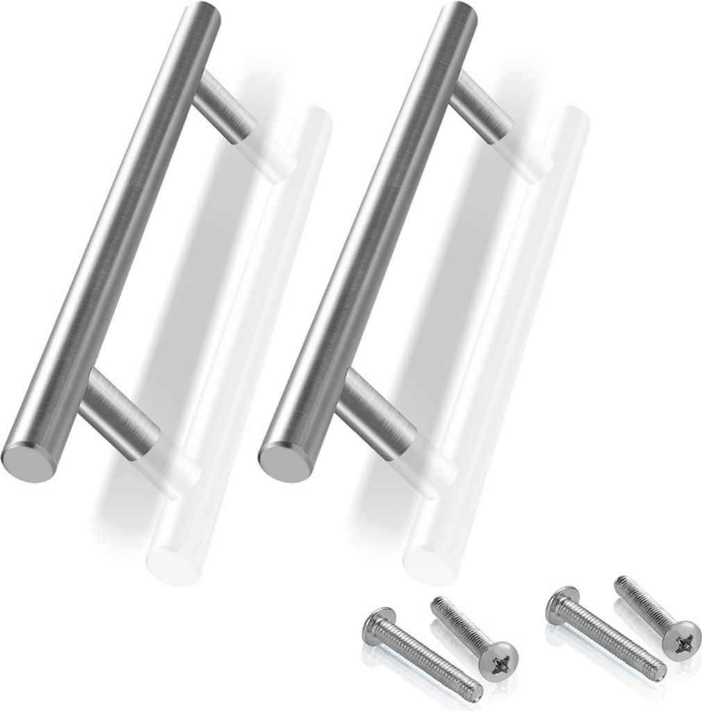 Jiubiaz Möbelgriffe Schrankgriffe Küche Schrankgriff Bad Küchengriff Büro Türgriff 220*160*10MM 100 Stück