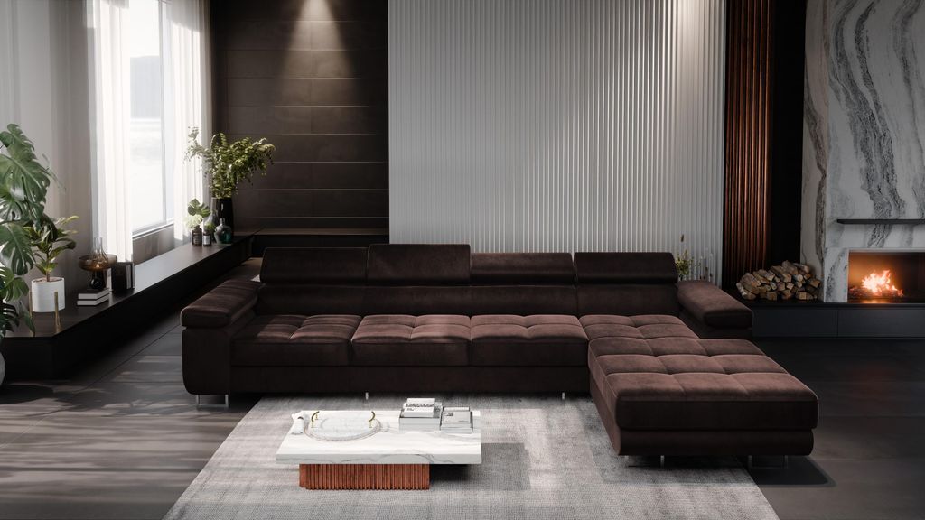 FurMeb24 ECKSOFA LAZZANO MAXI MONOLITH 29 - pravá strana - Obrázek produktu 