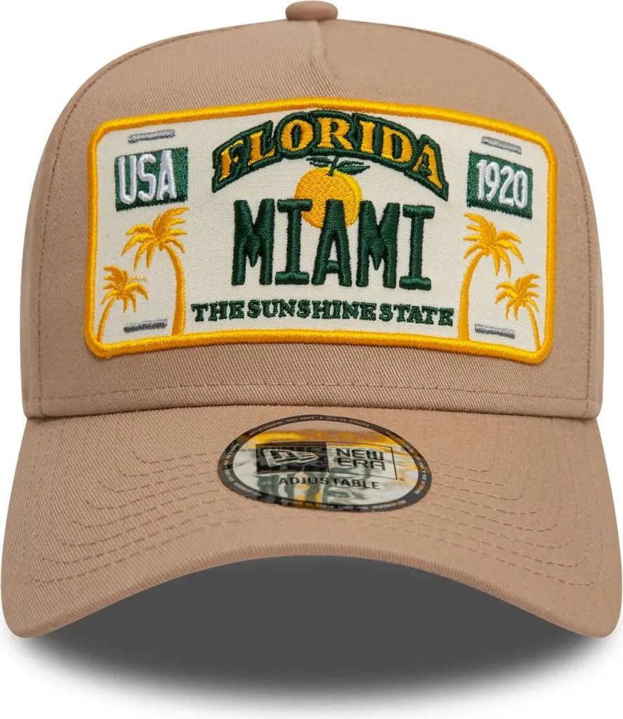 Casquette Ajustable New Era E-Frame Snapback Florida Miami : Taille Unique - 2