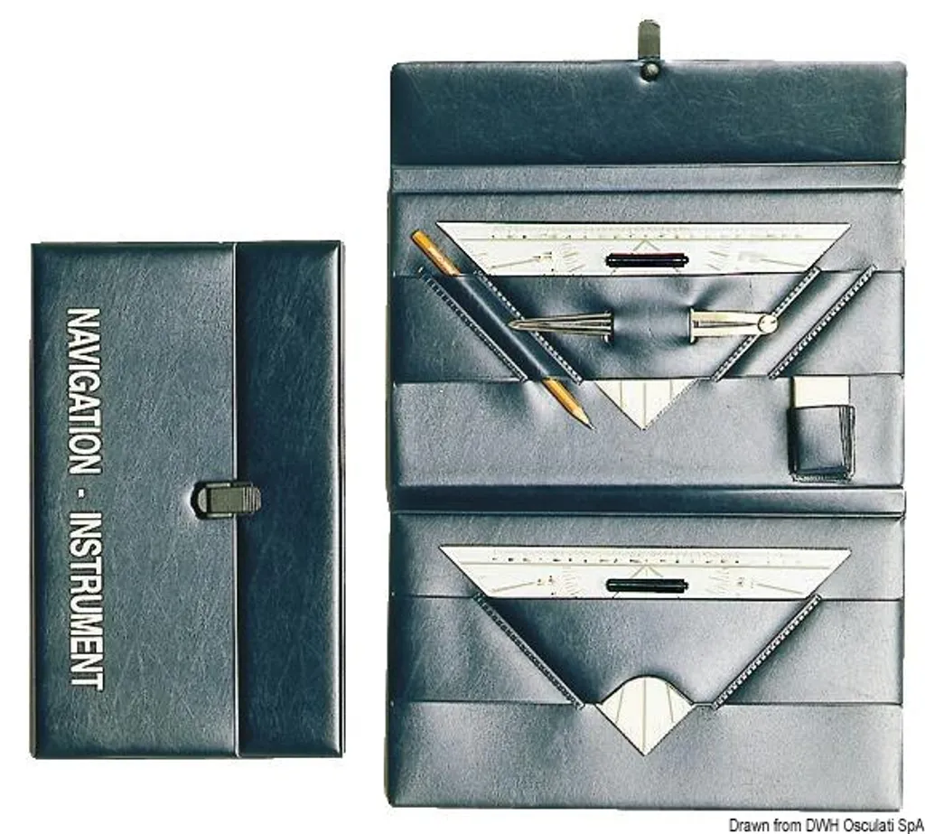 Set de traçage marin professionnel 1 pièce sous pochette de rangement rigide