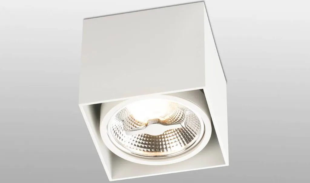 Plafonnier blanc Tecto en métal 12 cm - Luminaire robuste et compact