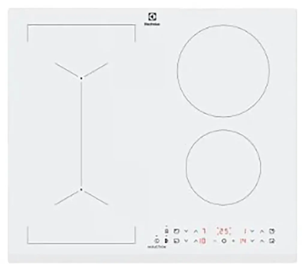 Table de cuisson induction Electrolux LIV63431BW 3 feux 59 cm Blanc
