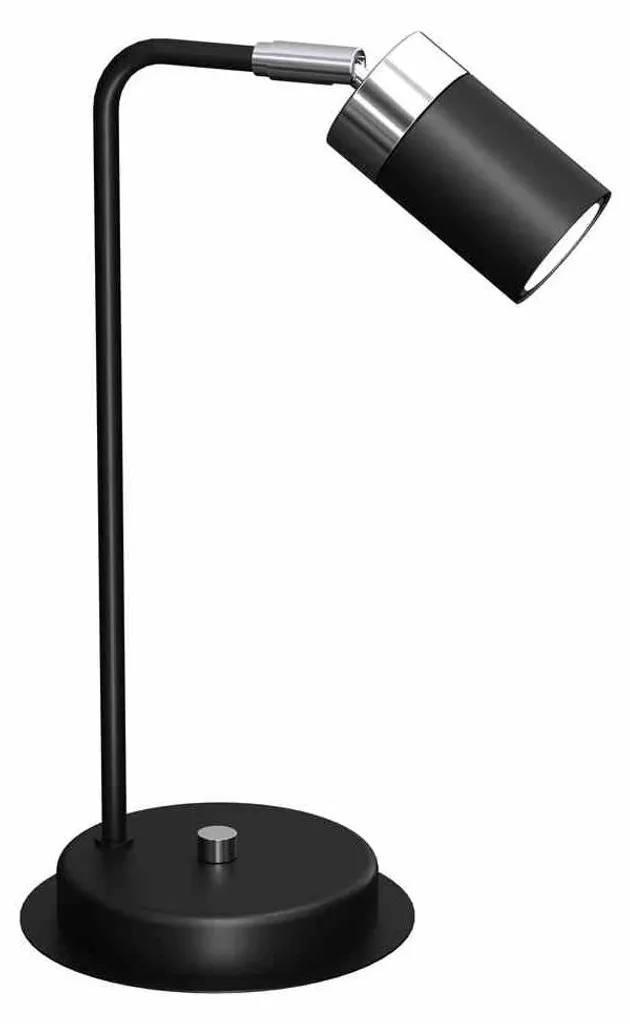 Joker Black/Chrome 1Xgu10 Lampe de chevet moderne au design industriel