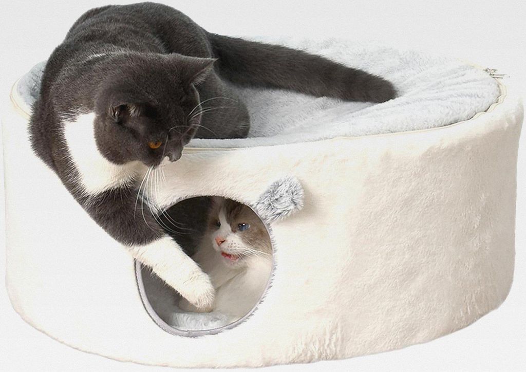 Erhöhte Katzen Bettchen für Hauskatzen Katzenhöhle Groß Kätzchen Haus Katzenliege Beiliegend Katzenschlafplatz Flaumig Kaninchen Höhle Hausti...