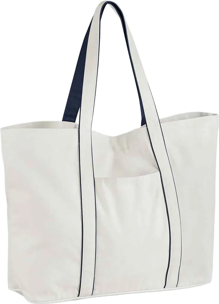Westford Mill - Borsa da trasporto, L PC7747 (Taglia unica) (Bianco morbido/Blu scuro)