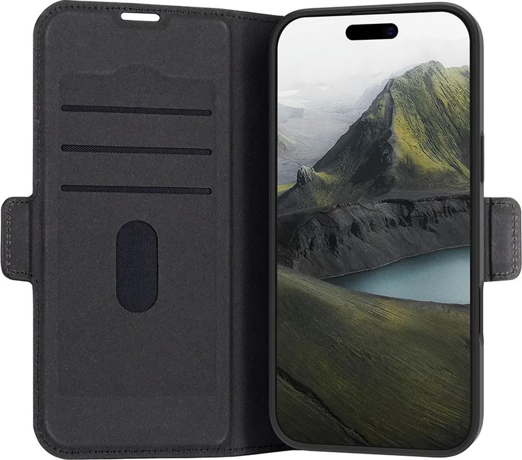 Étui iPhone 16 Pro Max Noir Oslo Pro - Ultra Fin avec Fermeture Magnétique