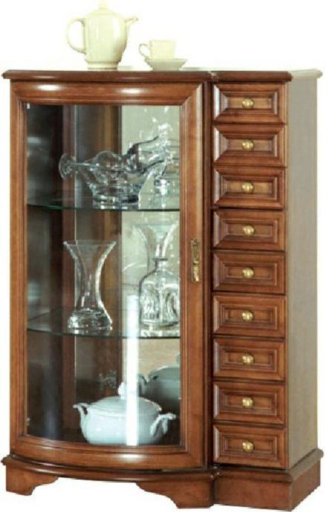 Klassische Vitrine Kommode Kommoden Kommodenschrank Schrank Vitrinen Model Z-KS1