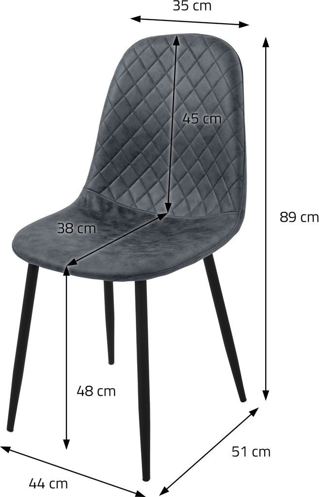 ML-Design 4er Set Esszimmerstuhl mit Rückenlehne, Produktbild 6