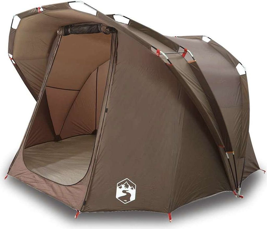 vidaXL Tenda da pesca 4 persone marrone impermeabile Immagine del prodotto 