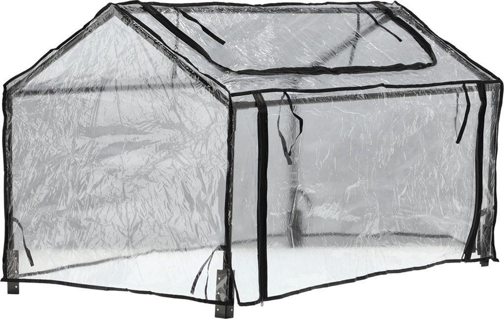 FLO Gewächshaus 60x120x80 cm Transparent und Schwarz Produktbild 4