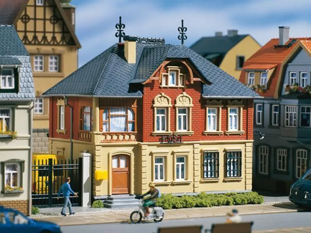 Poste d'aiguillage miniature Auhagen 12240 pour décor de train H0