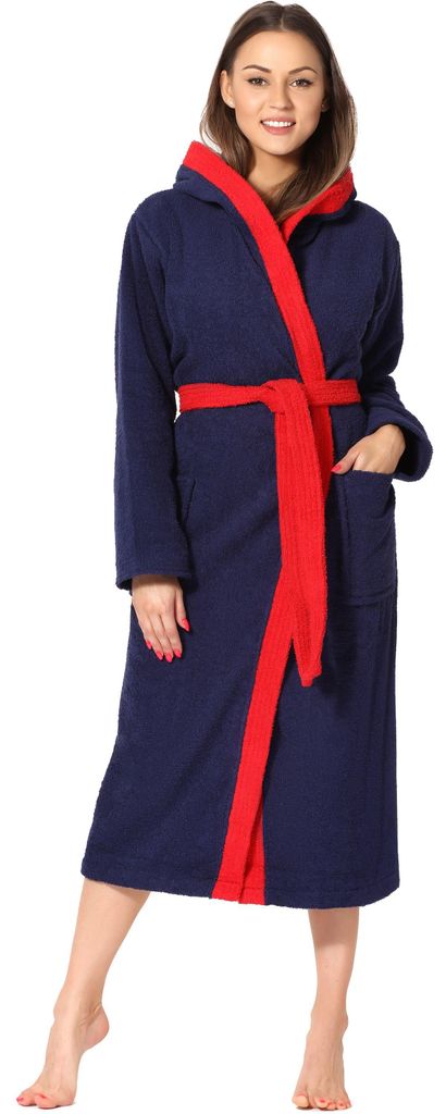 Ladeheid Damen Frottee Bademantel aus 100% Baumwolle Produktbild 