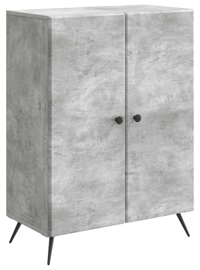 Maison Exclusive - Sideboard Betongrau 66 x 34,5 x 90 cm Holzwerkstoff