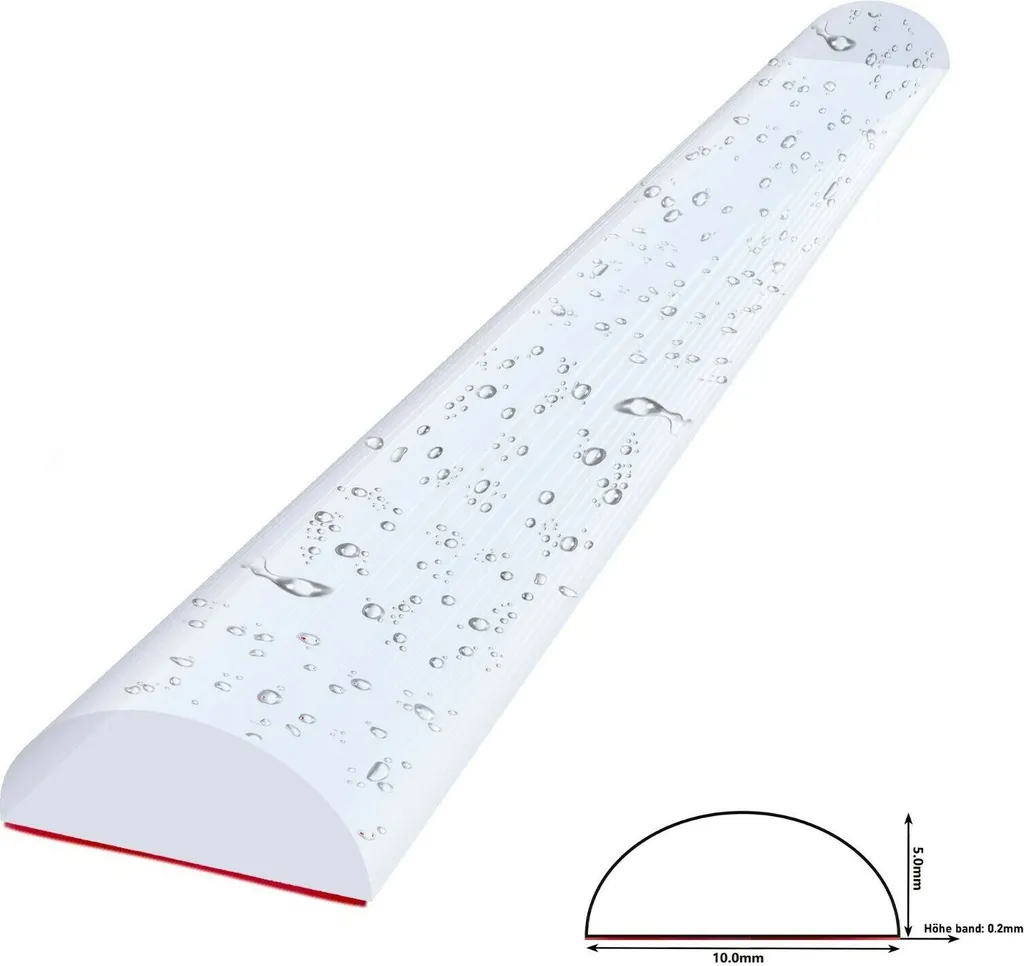 Paraspruzzi acrilico autoadesivo 10×5 mm 200 cm Profilo paraspruzzi soglia doccia deflettore d'acqua