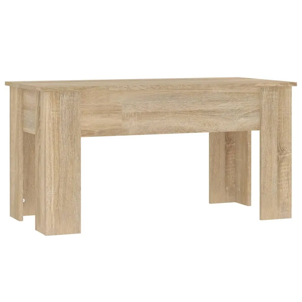 Table basse salon chêne sonoma 101 cm pour apéritifs et décoration - 5