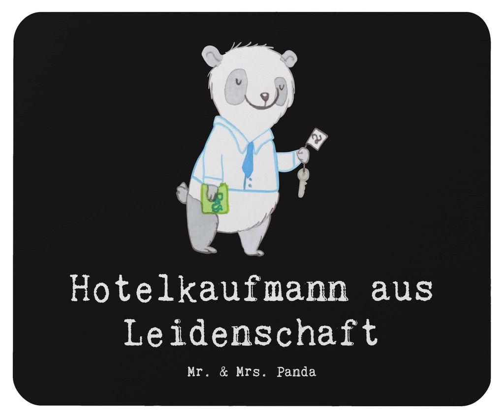 Mr. & Mrs. Panda Mouse Pad Hotelkaufmann Leidenschaft - Schwarz - Geschenk, Witzig, computermatte, Lustig, Mousepad, Hotelfachmann, laptop, Ausbild...