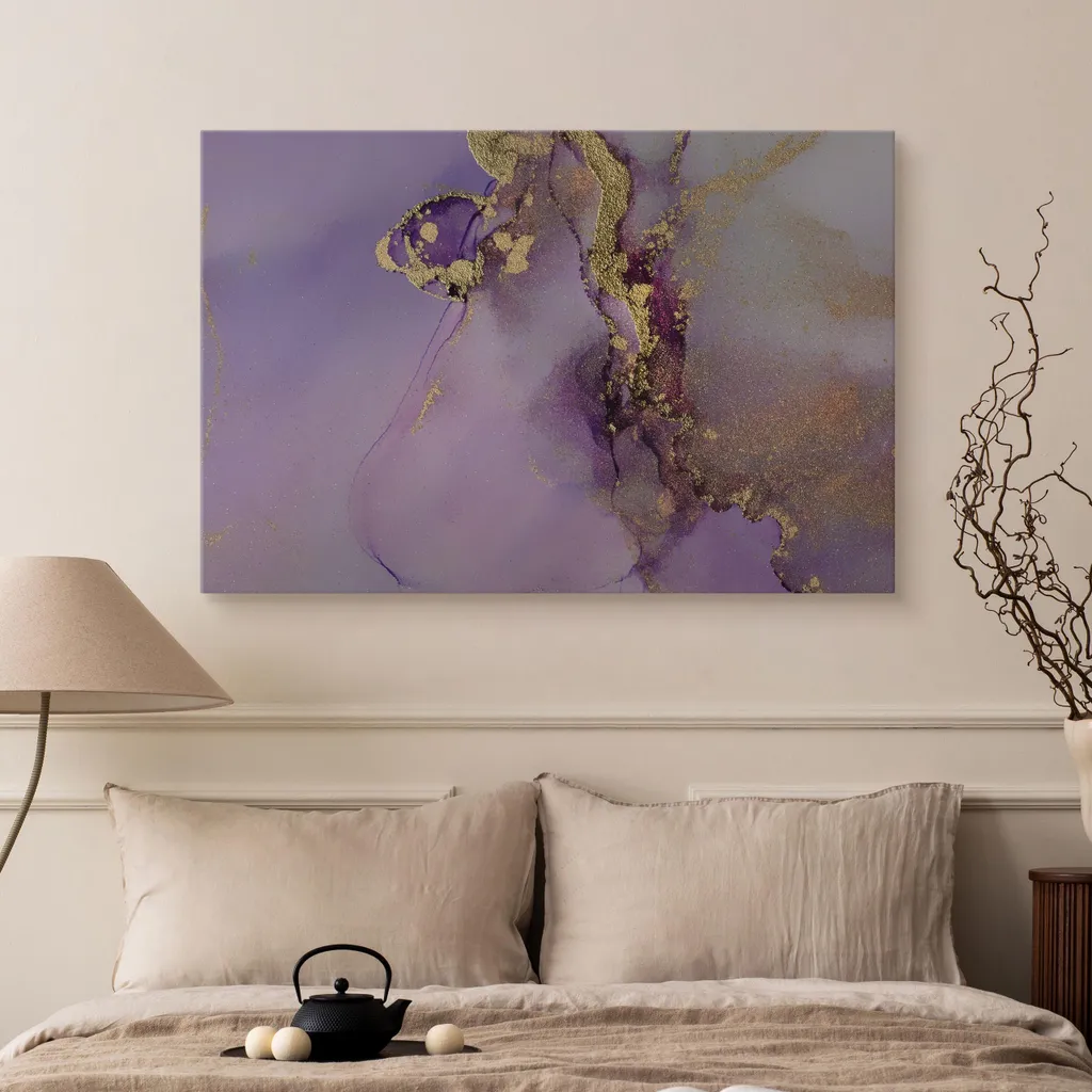 Muralo su tela MARMOR astrazione motivo moderno per soggiorno L. 120cm x H. 80cm - 5