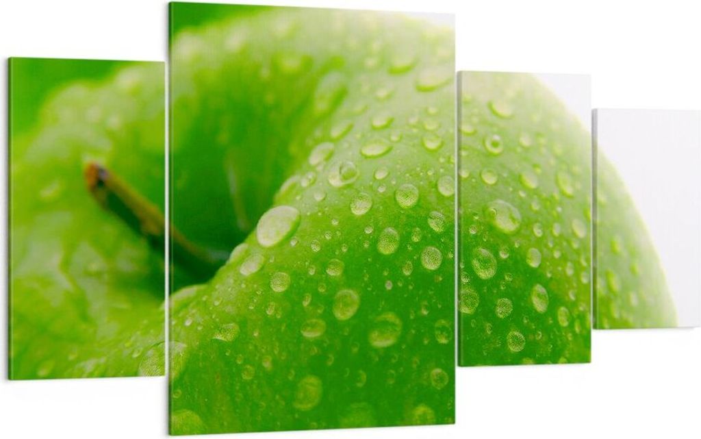 Bild auf Leinwand - Leinwandbild - Apfel Obst Vitamin Gesundheit - 160x90cm - Wand Bild - Wanddeko - Leinwanddruck - Bilder - Kunstdruck - Wanddeko...