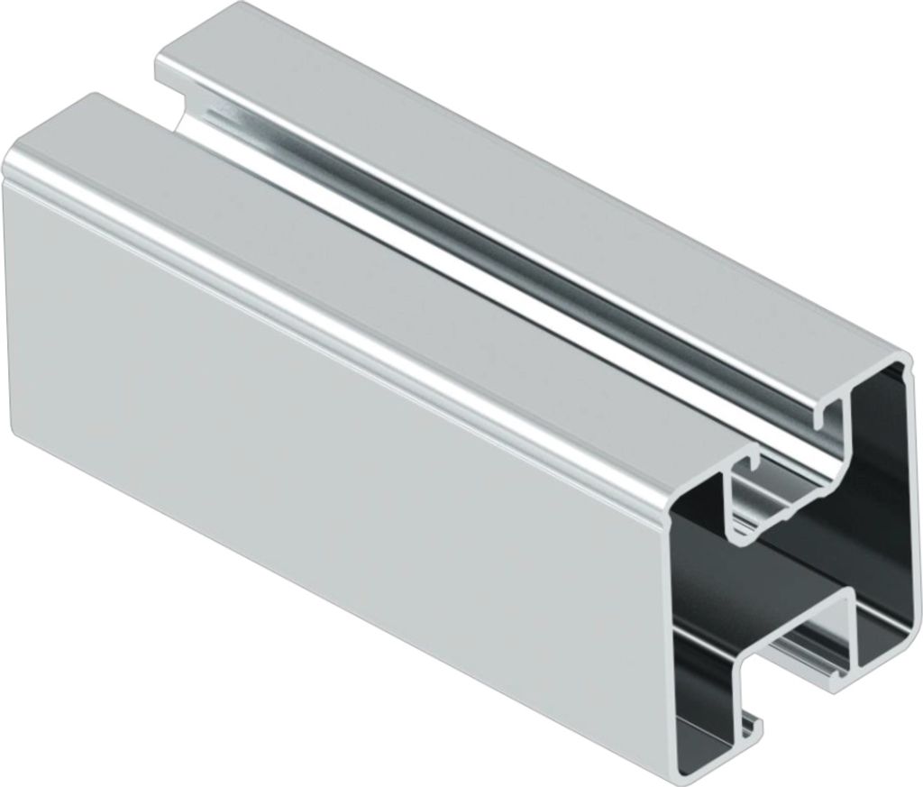 Montageschiene P2 40x40 silber 1,2m Solarmodul Befestigungsschiene Module Profil Aluminium Nut PV Solarschiene Profil Panel Halterung