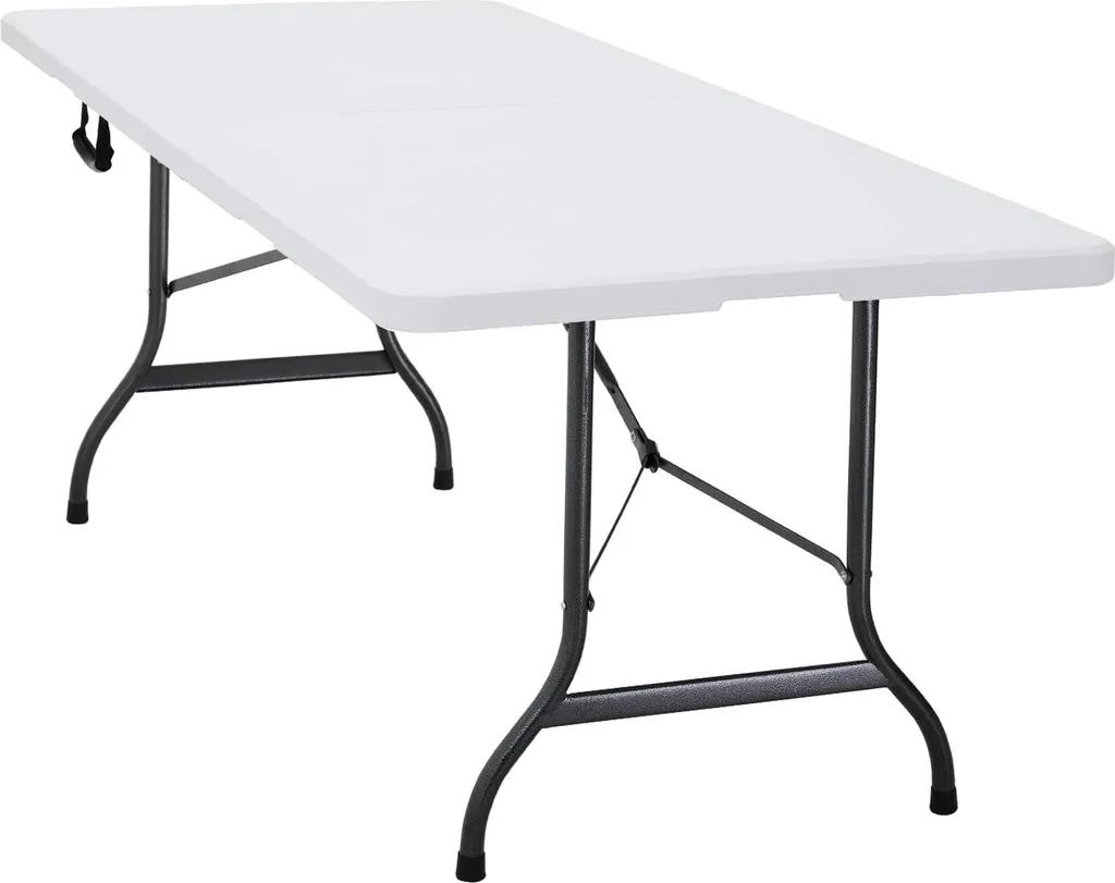 Table de réception pliante blanche portable avec sac de rangement 7ft - 6