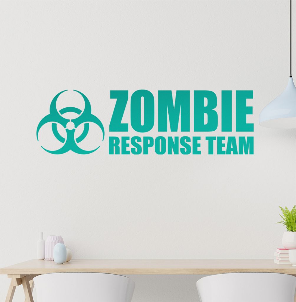 Zombie Response Team Wandtattoo in 6 Größen - Wandaufkleber Wall Sticker - Dekoration, Küche, Wohnzimmer, Schlafzimmer, Badezimmer