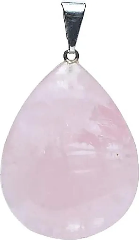 Pendentif quartz rose taillé en goutte - Set de 2 pierres polies 2-3 cm
