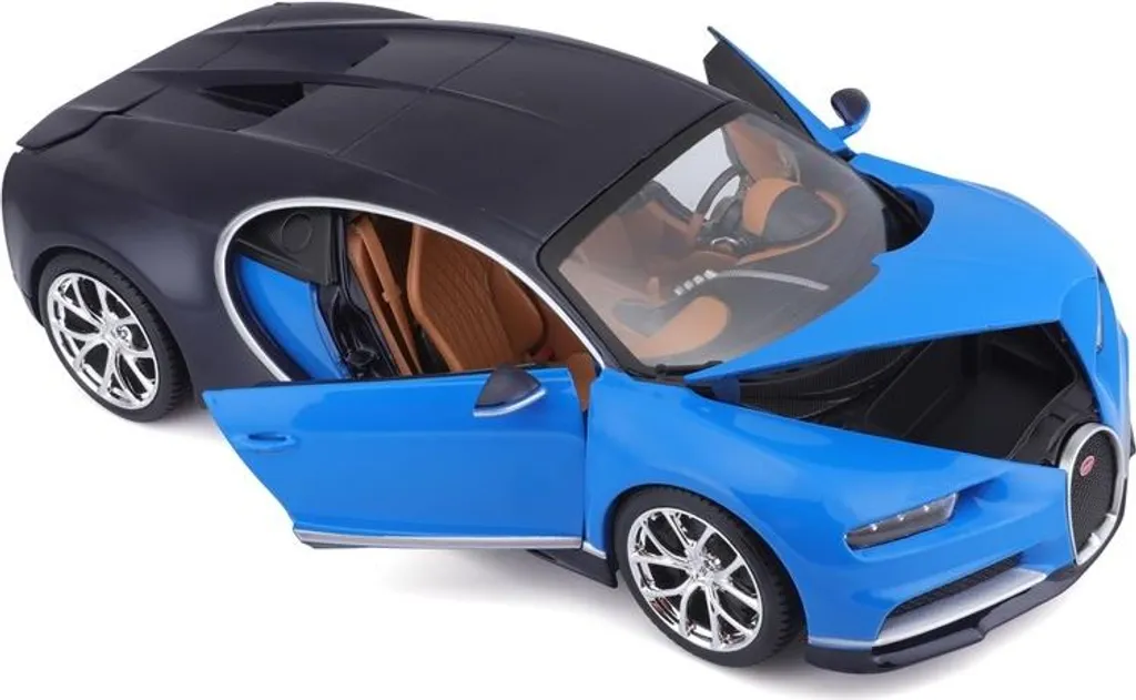 Bugatti Chiron Bburago 1:18 Plus Bleue - Finitions Détails et Portes Ouvrantes - 24